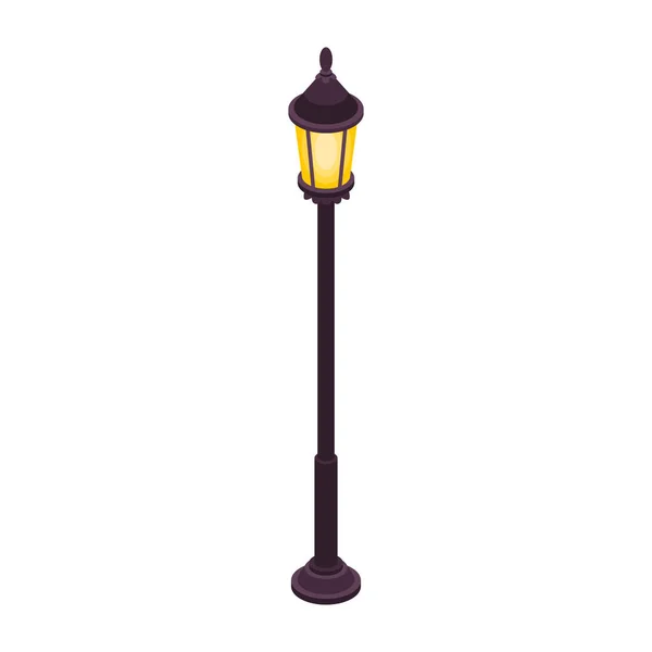 Lamp Post Isometrische Icon — Stockvector