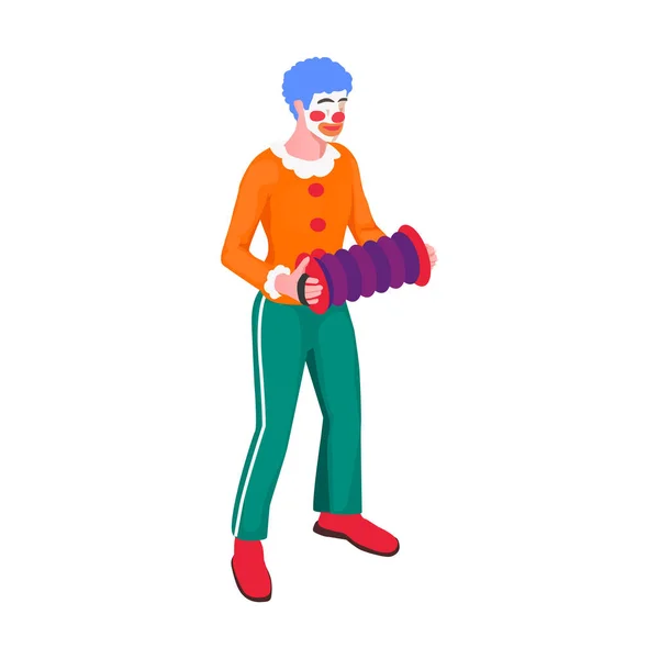 Icône de clown isométrique — Image vectorielle
