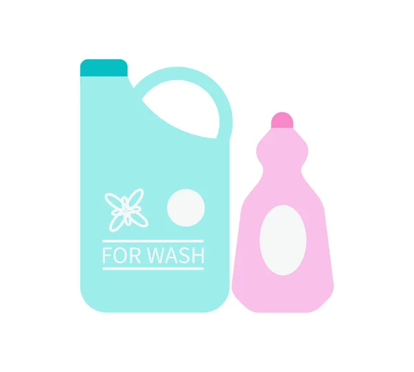 洗涤剂扁平离子 — 图库矢量图片