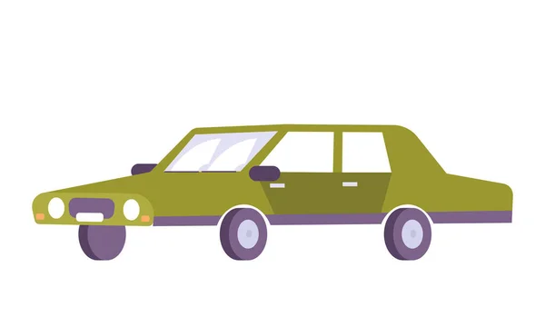 Coche retro plano — Vector de stock