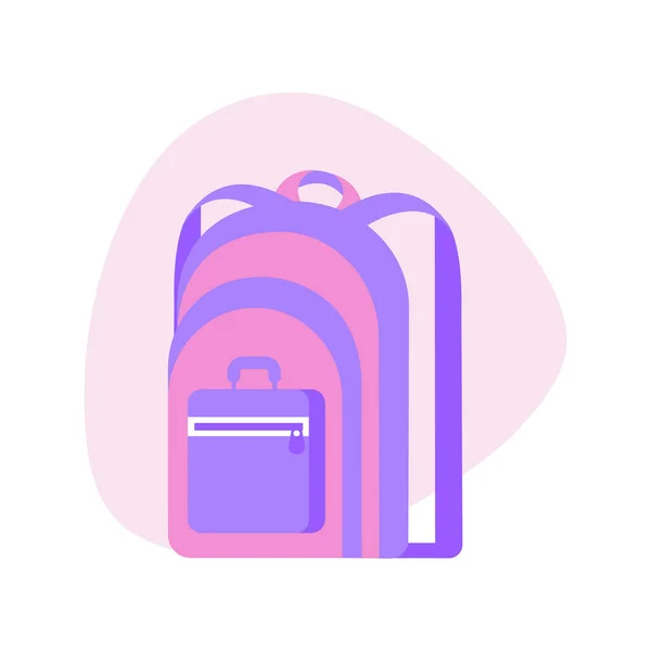 Икона плоского рюкзака — стоковый вектор