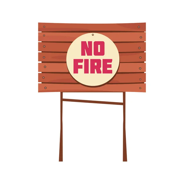 Aucun panneau de signe d'incendie — Image vectorielle