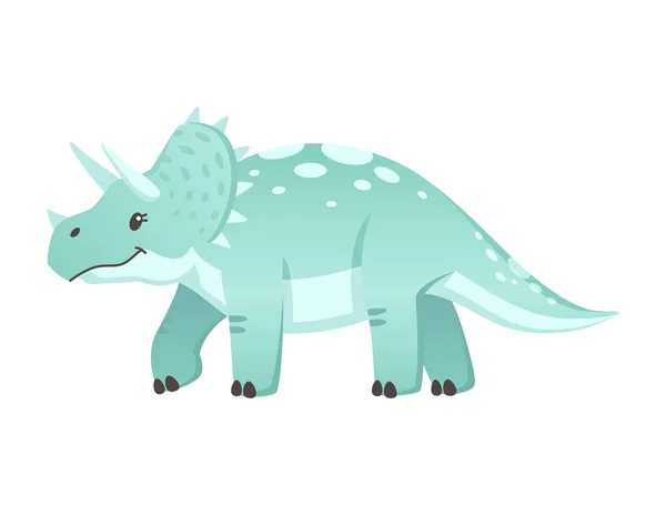 Ilustracja triceratopsów kreskówkowych — Wektor stockowy