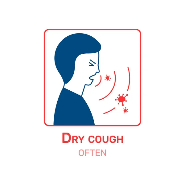 扁平的Coronavirus Icon — 图库矢量图片