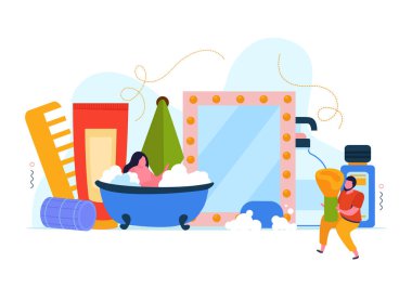 Bath Time Abstract Flat Composition