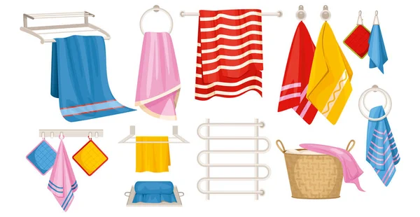 Wipe Towels Icon Set — Stockvector