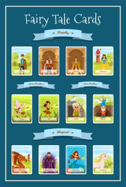 Fairy Tale Characters Cartoon Cards