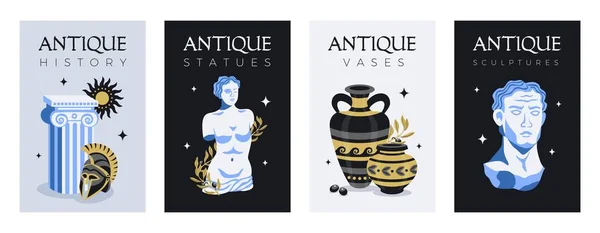 Antique Statues Posters Set — Image vectorielle