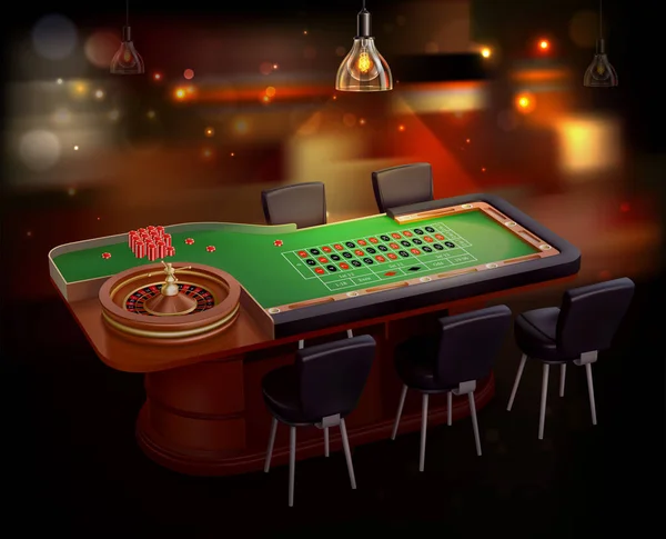 Τραπέζι της ρουλέτας στο καζίνο — Διανυσματικό Αρχείο