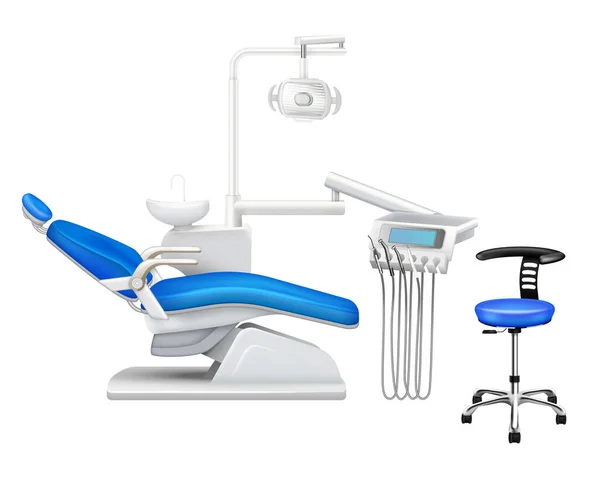 Dental Office Realistic Set — Vetor de Stock