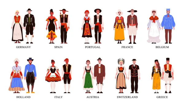 Національний європейський одяг — стоковий вектор