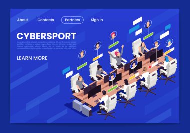 Siber Spor Isometric Sayfa Tasarımı