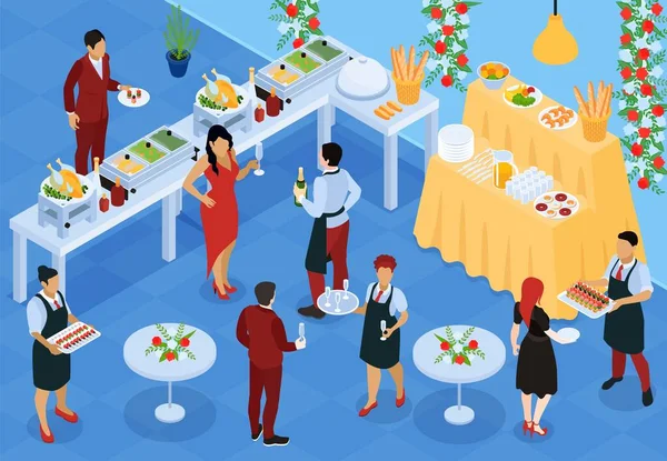Réception de banquet Vue imprenable — Image vectorielle