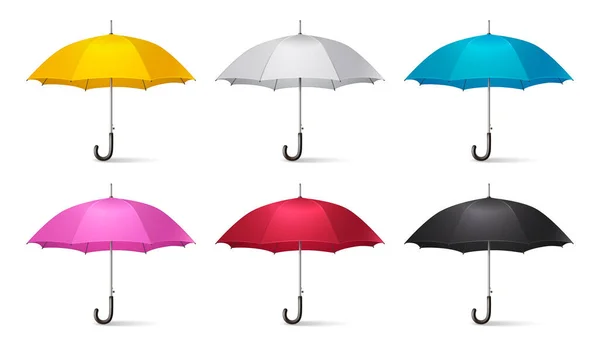 Realistyczny zestaw ikon parasola — Wektor stockowy