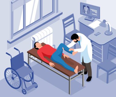 Ortopedik Isometric Illustration