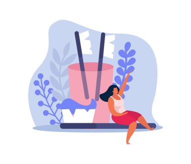 Düz Diş Sağlığı Kompozisyonu