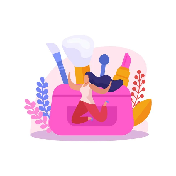 Flat Beauty Bag Icon — Stock vektor