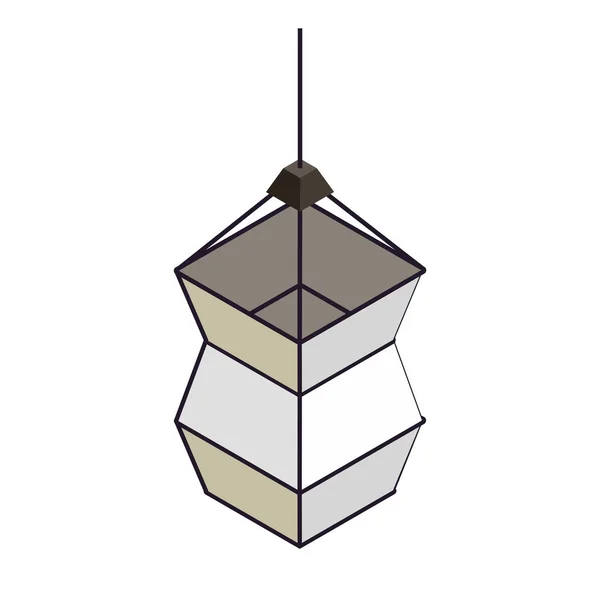 Icono isométrico de la linterna — Vector de stock