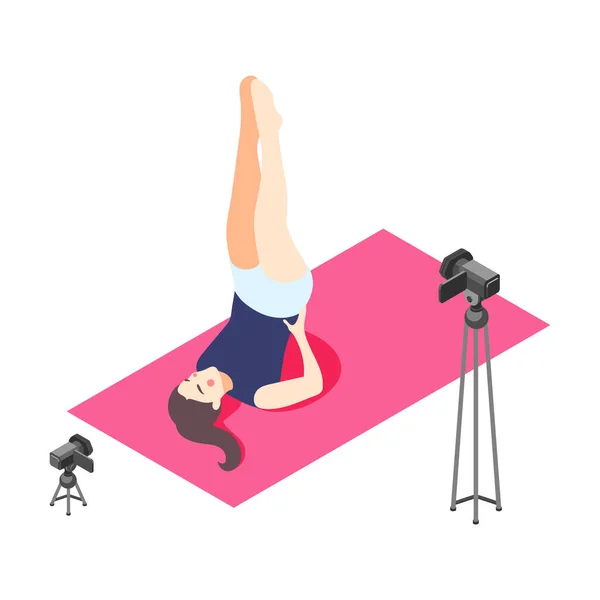 Yoga Blogger Ikone — Stockvektor