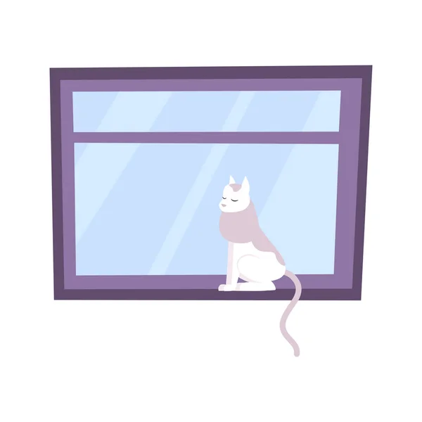 Pencere Düz Simgesi — Stok Vektör