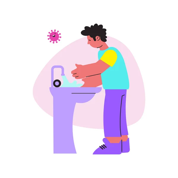 Flat Coronavirus Icon — 스톡 벡터