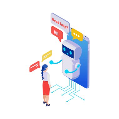 Chatbot Isometric Illustration