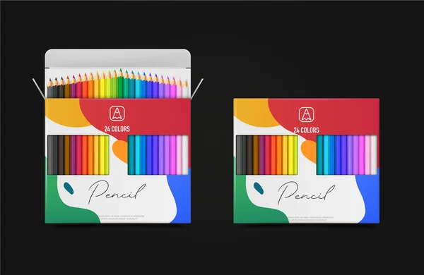 Kleurpotloden ontwerp concept — Stockvector