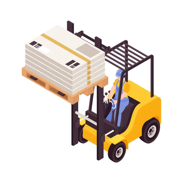 Warehouse Forklift Icon — Stock Vector