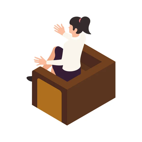 Isometric Psychotherapist Icon — Stock Vector