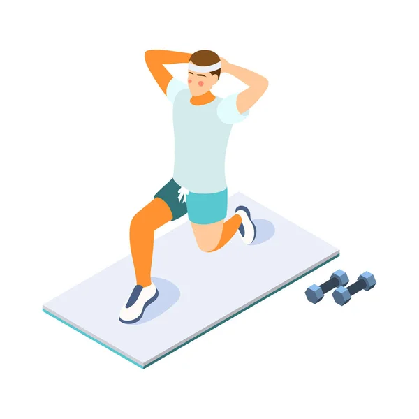 Man Fitness Illustration — Stock Vector