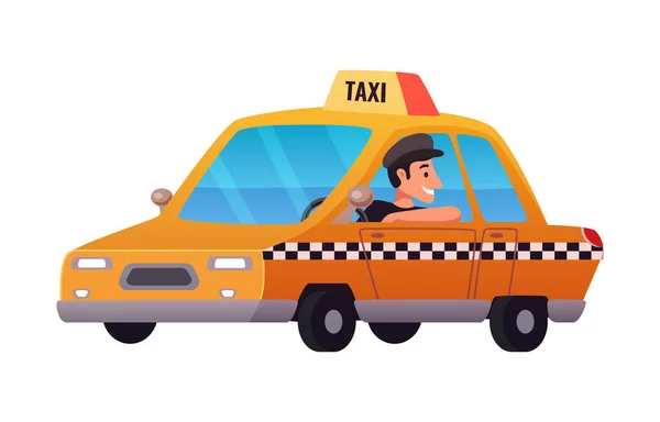 Taxi Icona piatta — Vettoriale Stock