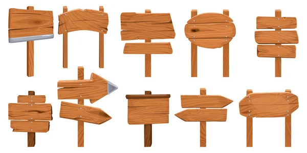 Holz Schilder Set — Stockvektor