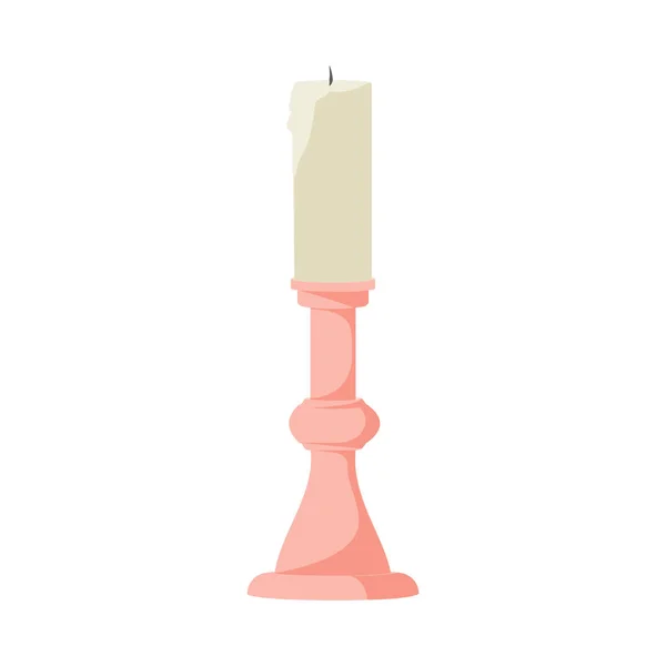 Ilustrace ploché svíčky — Stockový vektor