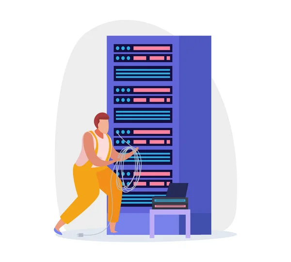 Administrador de sistema plano — Archivo Imágenes Vectoriales