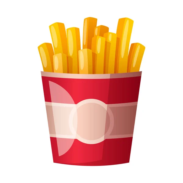Franse frietjes icoon — Stockvector