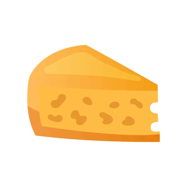 Ilustración de queso plano — Archivo Imágenes Vectoriales