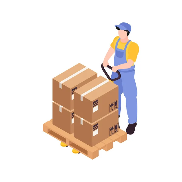 Isometric Warehouse Icon — Stock Vector