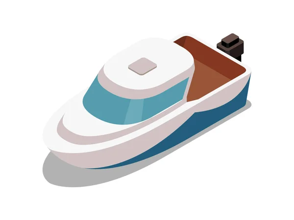 Yacht Isometric Icon — Stock Vector