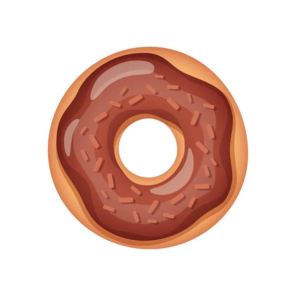 Donut cartoon icoon — Stockvector