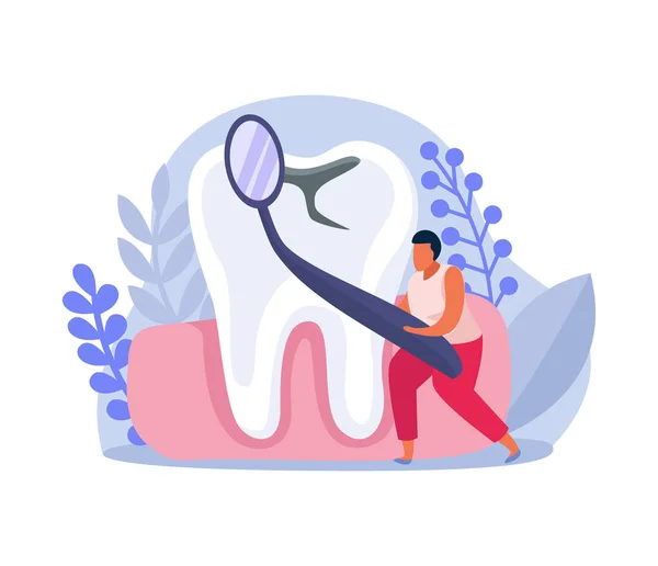 Samenstelling van de tandheelkundige gezondheid — Stockvector