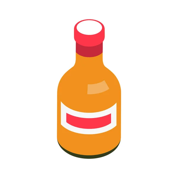 Ilustración isométrica de botellas — Vector de stock