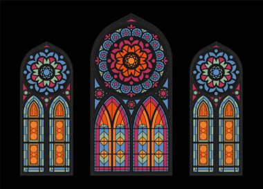 Katedral Mozaik Pencereler Arkaplanı
