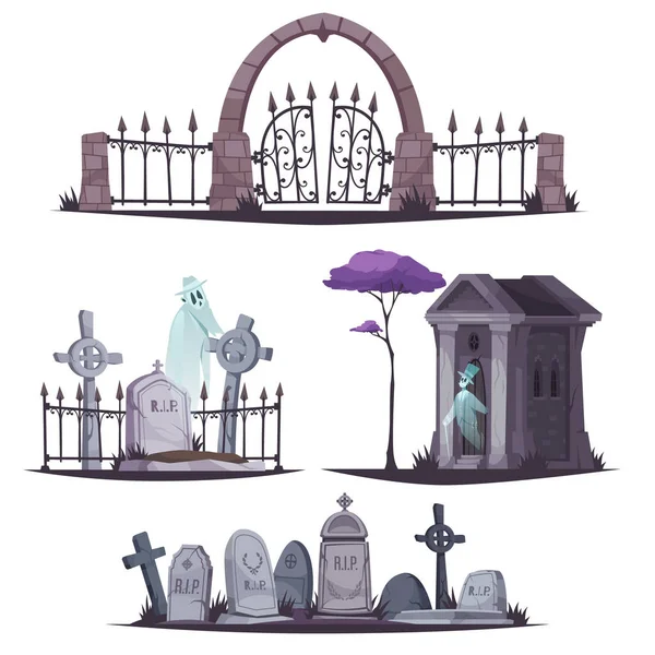 Composiciones del Cementerio Antiguo — Archivo Imágenes Vectoriales