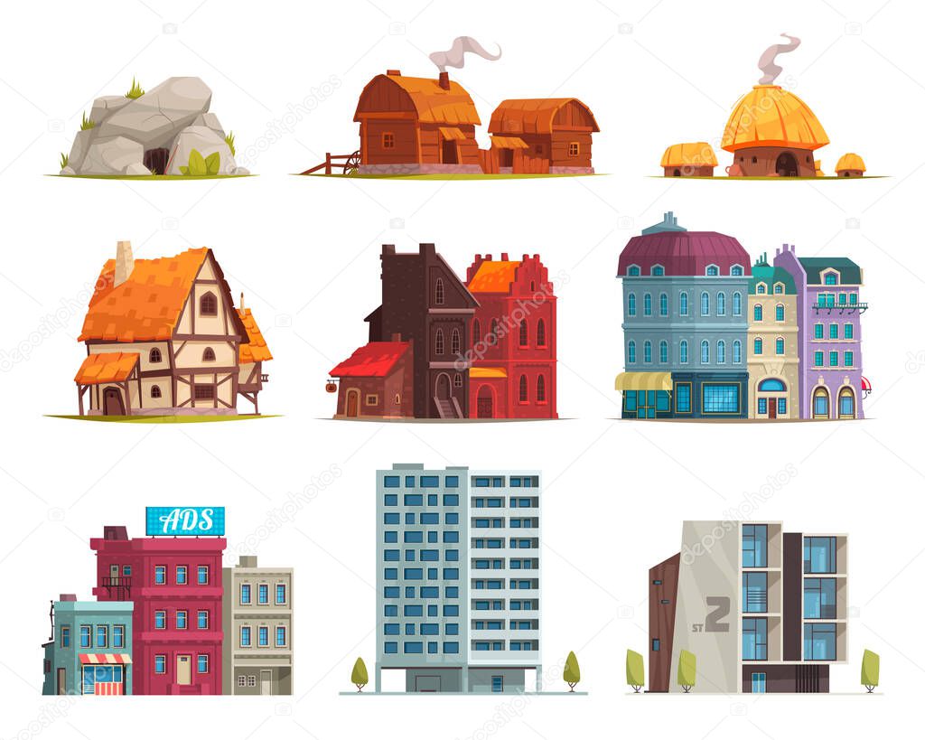 Architectural Housing Evolution Set