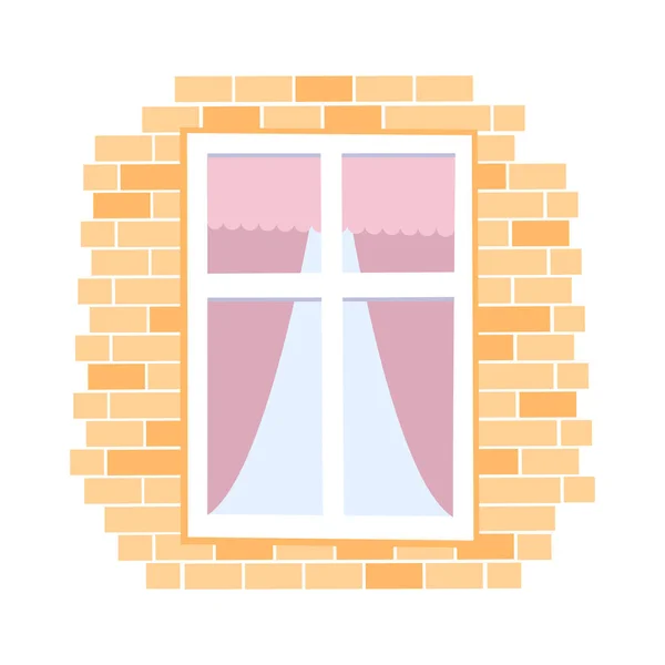 Illustration de fenêtre plate — Image vectorielle