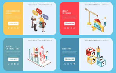 Girişimci Isometric Bileşimi Ayarlandı