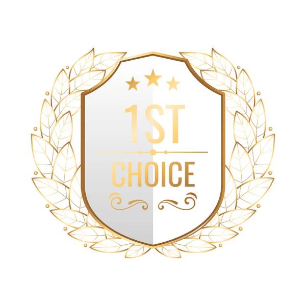 First Choice Emblem — Stock Vector