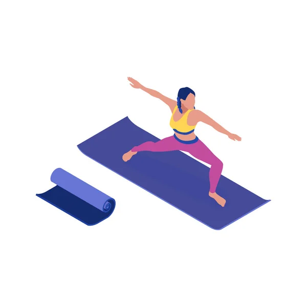 Fitness Isometric Simgesi — Stok Vektör