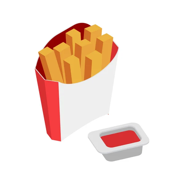 Isometriska pommes frites — Stock vektor