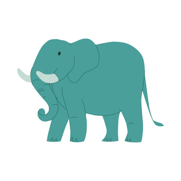 Illustration d'éléphant plat — Image vectorielle